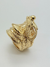 9ct Yellow Solid Gold Saddle Ring