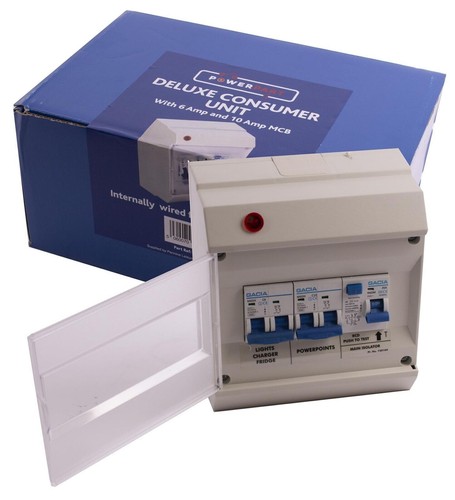 Deluxe caravan mains fuse box - mains,