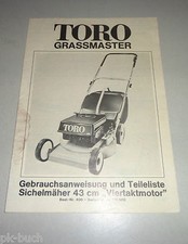 User manual and parts catalog