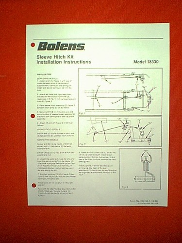 Bolens tractor sleeve hitch - tractor,