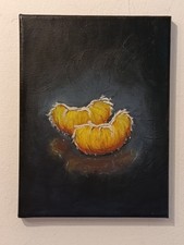 Fragments of the Sun Modern handmade painting on canvas 18 x 24 cm