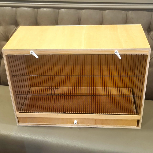 Wooden bird cage with - wooden,