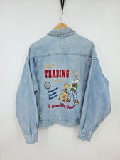 Vintage Warner Bros Looney Tunes Classic Wear Denim Jacket Bugs Bunny Size Large