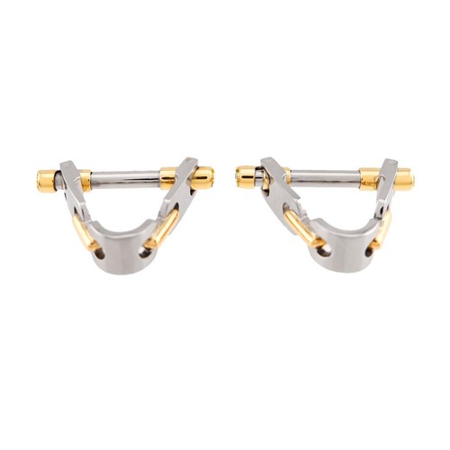 Cartier cufflinks steel - cartier, 18k