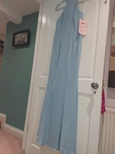 JARLO Size 10 Long Pale Blue Mermaid Occasion Dress BNWT RRP £130