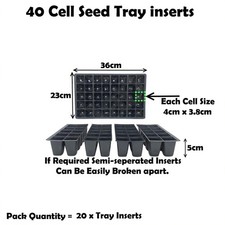 40 Cell Tray Inserts Full Size