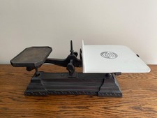 ANTIQUE LARGE SMITH & STEVENSON GLASGOW 19TH C VICTORIAN BUTCHERS CHEESE SCALES
