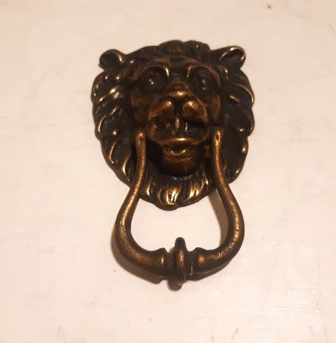 Antique brass lions head - brass,