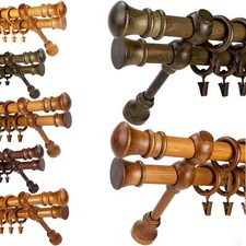 28/28mm Wooden Double Curtain