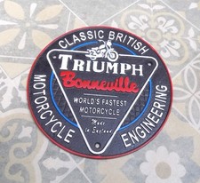 Heavy Cast Iron Sign TRIUMPH