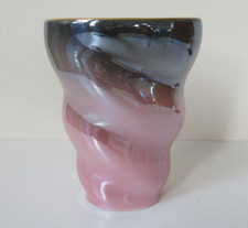 Maling Lustre Ware Vase Pink & Grey Vintage Newcastle on Tyne Art Deco Pottery