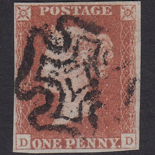 M38 1841 1d red brown - qv, red-brown