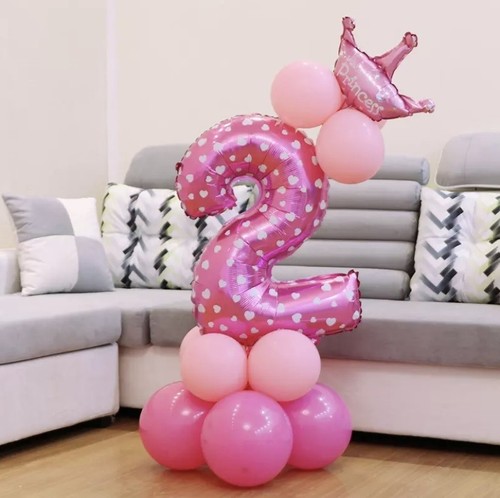 2nd birthday pink balloon - birthday,