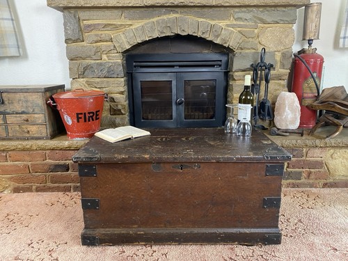 Antique pine chest vintage - pine,