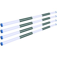 EquiMed 2m Plastic Poles – Packs of 2 or 4 – White with Green Stripe