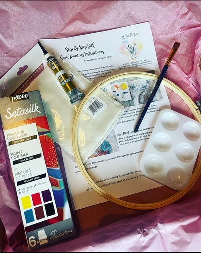 Silk scarf painting diy - silk, craft