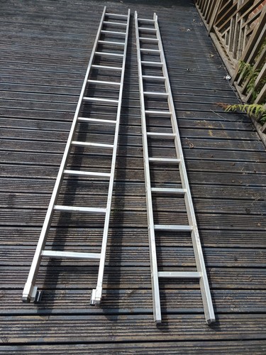 Aluminium extension ladder - aluminium,