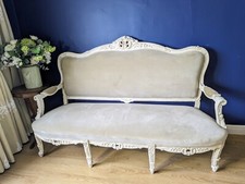 French Style Sofa Bench Grey