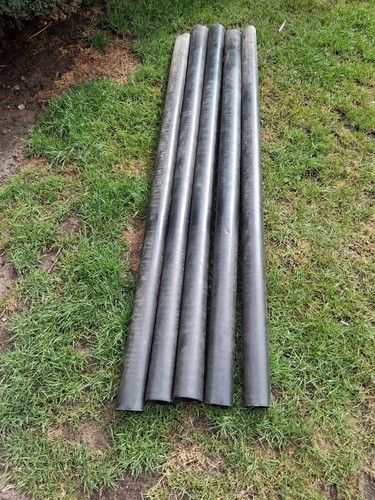 Black plastic rod tubes - plastic,