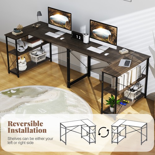 Shaped desk reversible - desk,