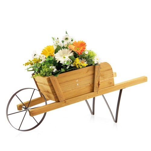 Topbuy flower pot wheelbarrow - topbuy,