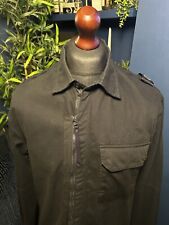 MA. Strum Cotton Gabardine Asymmetric Overshirt 1471 Black Mens Medium Terraces