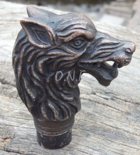 Vintage antique wolf - , head