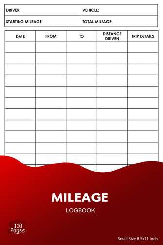 Mileage log book vehicle - book:,