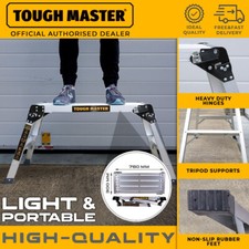 Heavy Duty Aluminium Hop Up Step Ladder Folding Stool Work Bench Platform 760MM