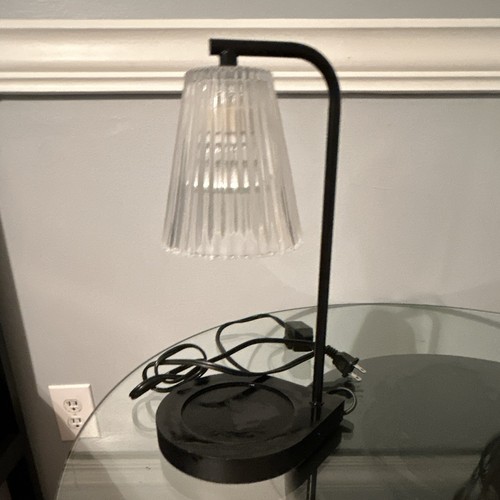 Black metal wax warmer lamp - wax,