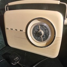 Bush TR82/B Retro Radio Cream BlueFM MW LW Fully Working Mains operated antique 