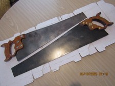 2-Nice vintage panel saws Warranted Superior "Trulyn" carpenter