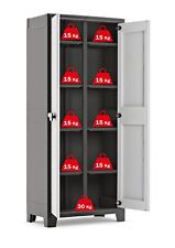 Garden Storage Box Outdoor Locker - Water Resistant Multispace Plastic Cupboard