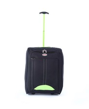 Ryanair 55 cm Larger Cabin Carry On Hand Luggage Suitcase Approved Bag Blk&Green