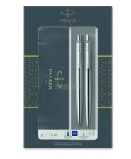 Parker Jotter  Stainless Steel Ballpoint Pen And Pencil Set