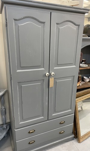 Grey double wardrobe - double,