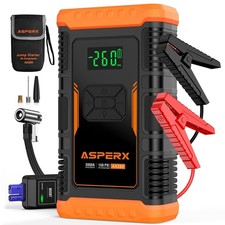 AsperX 150PSI Air Compressor Battery Jump Starter Portable 3000A 12V for Petrol