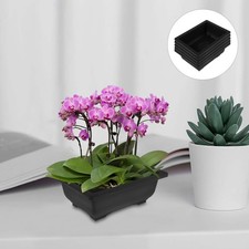  12 Pcs Succulent Garden Pots Large Bonsai Plastic Rectangle Planter