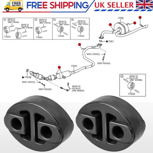 Rubber exhaust silencer - 2x,