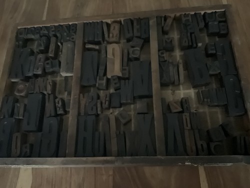 125 vintage wooden letterpress - wooden,