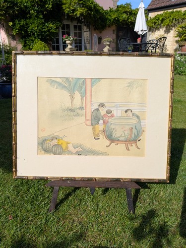 Vintage chinese watercolor - vintage,