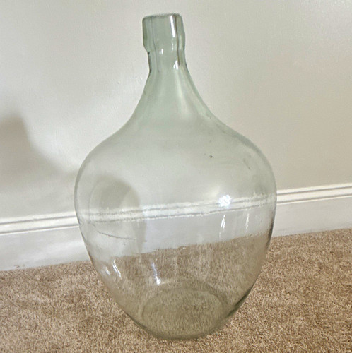 Large clear glass demijohn - large,