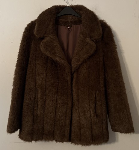 Vintage brown luxury faux - faux, fur