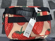 BNWT Baggu Puffy Cooler Bag Strawberry Pink Rose Insulated Large Lunch Carry Bag