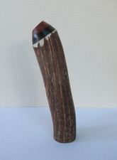 RED DEER STAG ANTLER ROLL TOP HIKING /WALKER HANDLE FOR WALKING STICK MAKING