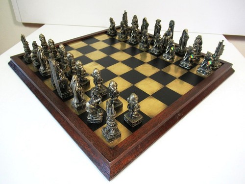Vintage chess set - chess,