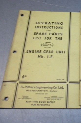 Villiers engine gear - gear, mk