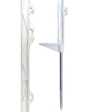 20 X WHITE 3FT POSTS Electric Fencing Fence Stakes Poles 105cm With Spike