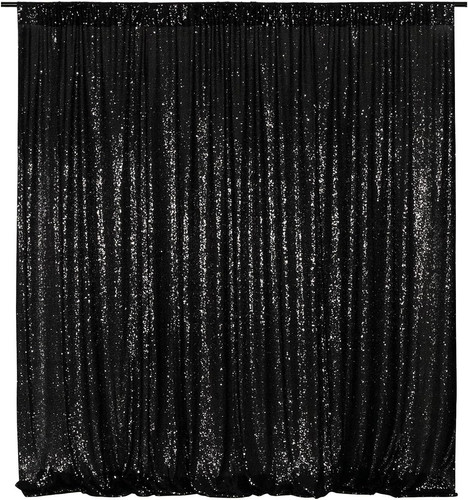 Black sequin - black,