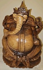 10 Inch Lord Ganesh Resin Wood